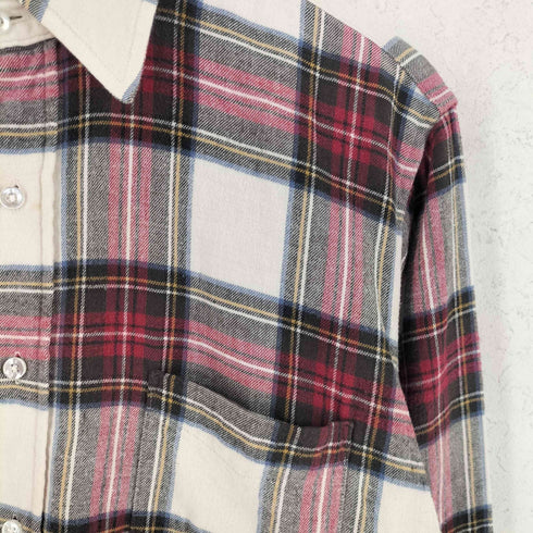 エルエルビーン L.L.Bean 90s USA製 襟芯 チェック 長袖 レギュラーカラーシャツ メンズ M