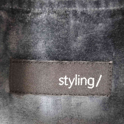 スタイリング styling ジップアップベロアブルゾン レディース F