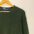 ポロバイラルフローレン Polo by RALPH LAUREN 90S ポニー刺繍 リブ編み ローゲージ コットン ニット セーター メンズ import:M