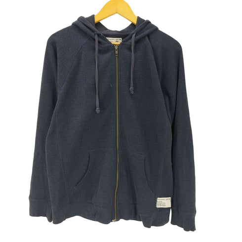 ステューシー Stussy 90-00S OLD AUTHENTIC OUTER GEAR 白タグ ワッフル サーマル ジップ フーディー パーカー メンズ import:M