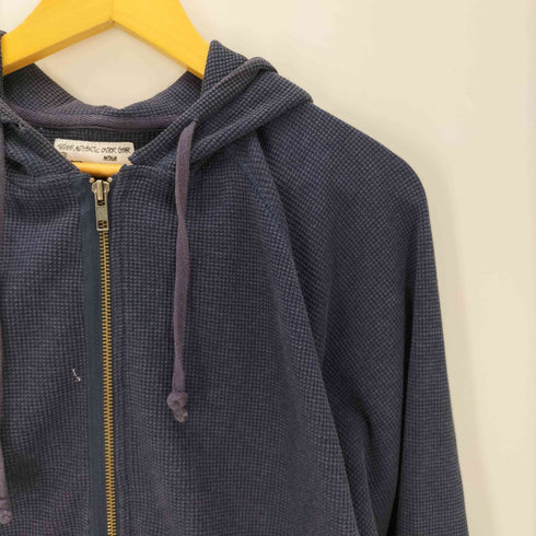 ステューシー Stussy 90-00S OLD AUTHENTIC OUTER GEAR 白タグ ワッフル サーマル ジップ フーディー パーカー メンズ import:M
