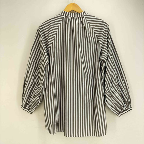 quaranciel 26SS REPREVE バンドカラー ギャザー パフ シャツ ブラウス レディース FREE