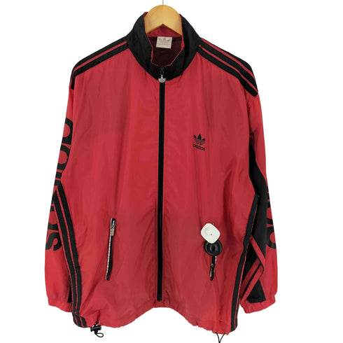 アディダス adidas 80-90S 袖プリント トレフォイルロゴ ナイロンジャケット メンズ