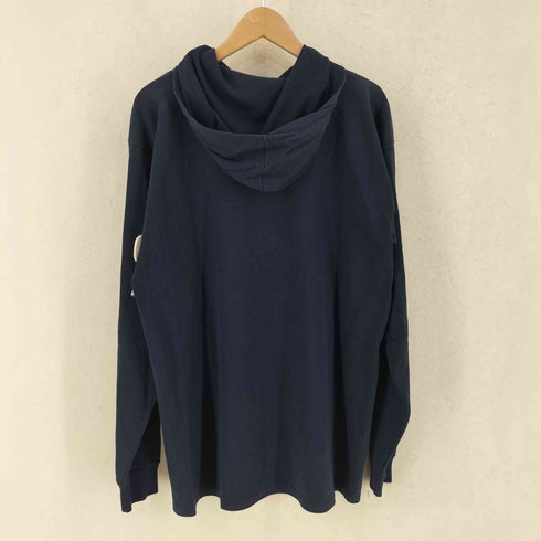 チャンピオン Champion 90s USA製 ロゴ刺繍 長袖 リブ無し パーカー メンズ L