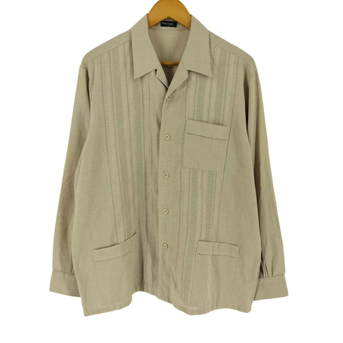 Perval フランス製 オープンカラー 長袖シャツ メンズ JPN:4