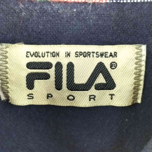 フィラスポーツ FILA SPORTS 90s 台湾製 レギュラーカラーL/S チェックネルシャツ メンズ JPN:M