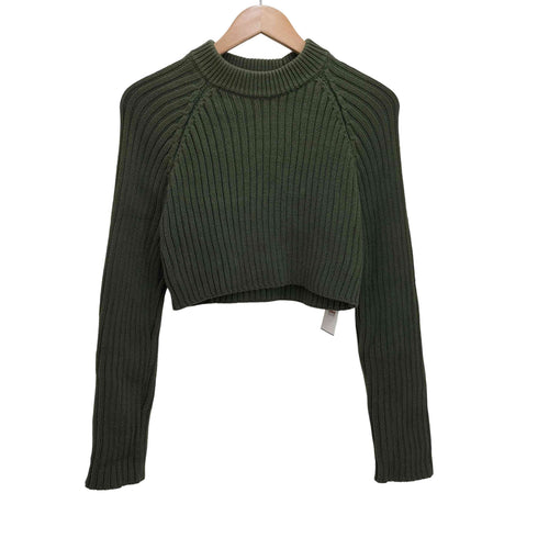ザラ ZARA コットンクロップドニット レディース import:S
