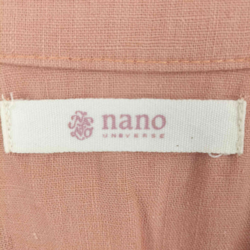 ナノユニバース NANO universe コットンリネン Aライン ティアード マキシワンピース レディース 36