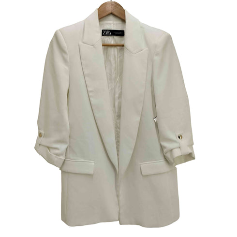 ザラ ZARA ボタンレス テーラードジャケット レディース import:XS