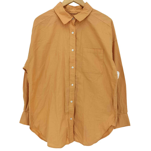 グリーンレーベルリラクシング GREEN LABEL RELAXING ラウンドヘム オーバーサイズ 長袖シャツ レディース FREE