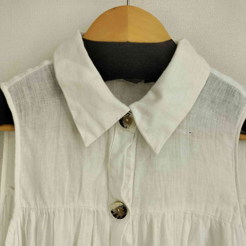 ザラ ZARA パネルリネンブラウス レディース import:XS