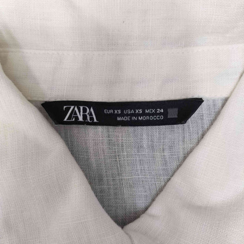 ザラ ZARA パネルリネンブラウス レディース import:XS