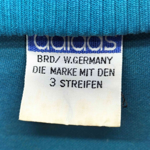 アディダス adidas 70-80S 西ドイツ製 デサント製 トレフォイルロゴ 背面 刺繍 トラック ジャケット メンズ import:L