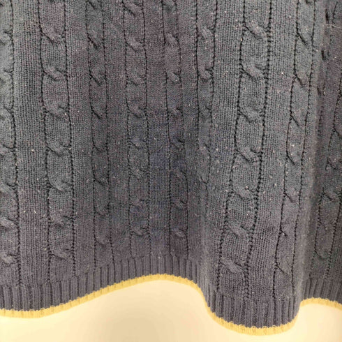 アイスバーグ ICEBERG JEANS イタリア製 ロゴ刺繍 ケーブル編み 反袖 ニット ポロシャツ メンズ import:L