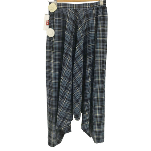 イッセイミヤケペルマネンテ ISSEY MIYAKE PERMANENTE 91SS ウール チェック シアー サルエルパンツ レディース M