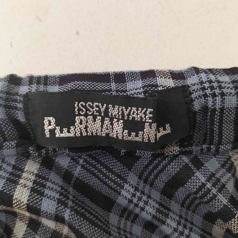 イッセイミヤケペルマネンテ ISSEY MIYAKE PERMANENTE 91SS ウール チェック シアー サルエルパンツ レディース M