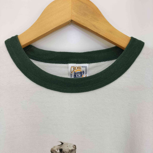 クロスアンドスティッチ CROSS&STITCH have a tea break プリント リンガーTシャツ メンズ import:XL