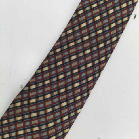 クリスチャンディオール Christian Dior MONSIEUR OLD 絹 シルク 100% バイアス チェック ネクタイ メンズ