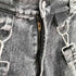 リル LILL ルーズシルエットハイウエストサスペンダーZIPポケットデニムカーゴパンツ メンズ JPN:S