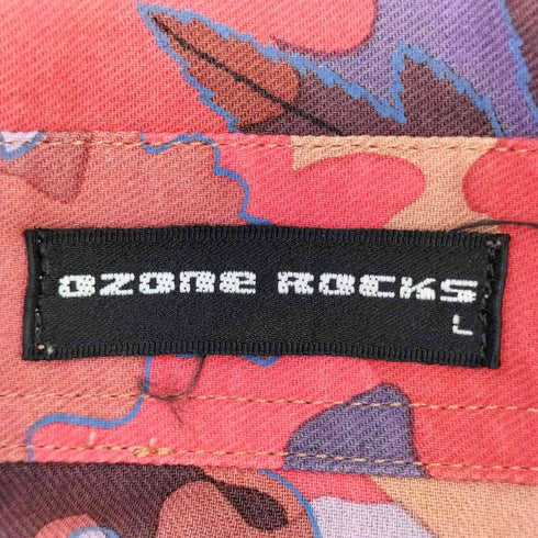 オゾンロックス OZONE ROCKS カモフラ 枯れ葉 シェルボタン ダブルカフス 比翼 L/S シャツ メンズ JPN:L