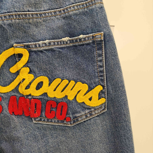 ロデオクラウンズワイドボウル RCWB/RODEO CROWNS WIDE BOWL HIP EMB LOOSE DENIM レディース JPN:S
