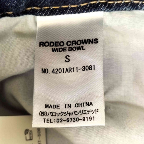 ロデオクラウンズワイドボウル RCWB/RODEO CROWNS WIDE BOWL HIP EMB LOOSE DENIM レディース JPN:S