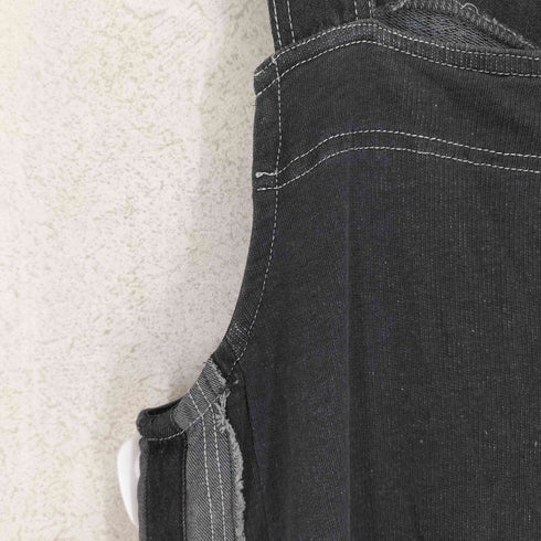 IRIEY Denim-Look Panel Sweat Jumper Skirt デニム切替 ジャンパースカート natura レディース FREE