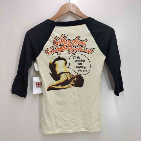 スライ SLY フォト プリント ラグラン スリーブ クルーネック Tシャツ Y2K レディース JPN:S