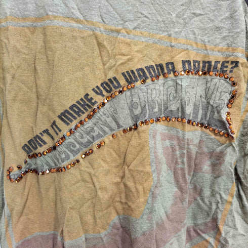 スライ SLY プリント ビジュー ラグラン クルーネック Tシャツ レディース