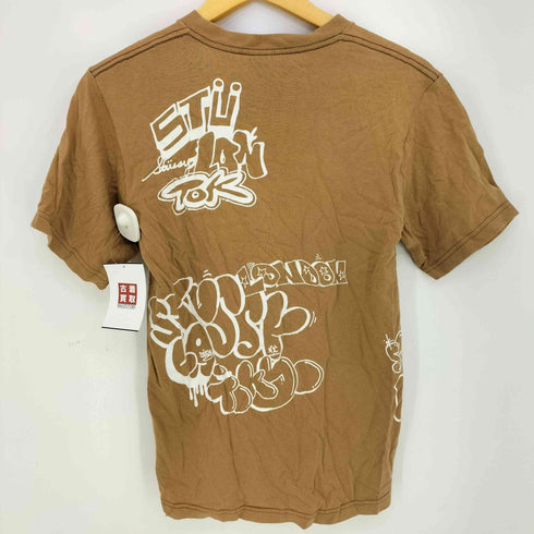 ステューシー Stussy 90-00s 紺タグ graffiti 両面グラフィックプリント 半袖Tシャツ メンズ JPN:S