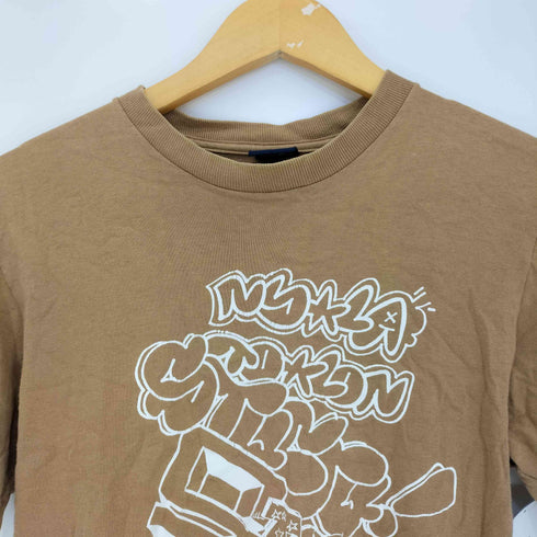 ステューシー Stussy 90-00s 紺タグ graffiti 両面グラフィックプリント 半袖Tシャツ メンズ JPN:S