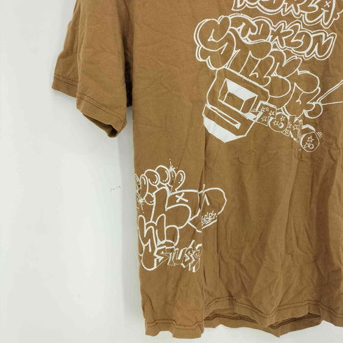 ステューシー Stussy 90-00s 紺タグ graffiti 両面グラフィックプリント 半袖Tシャツ メンズ JPN:S