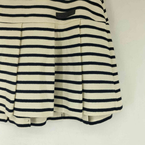 バーバリーブルーレーベル BURBERRY BLUE LABEL ボーダー プリーツ ミニスカート レディース JPN:38