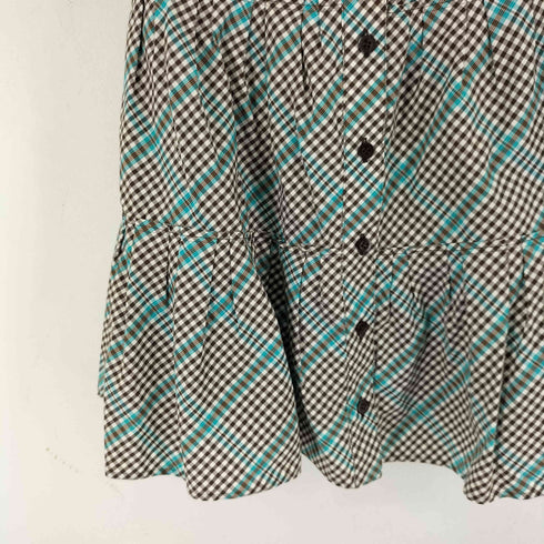 バーバリーブルーレーベル BURBERRY BLUE LABEL ホルターネック ミニ ギンガムチェック ワンピース レディース JPN:36