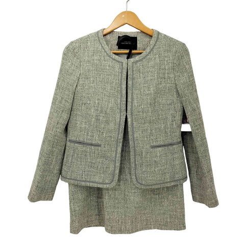 ユナイテッドアローズグリーンレーベルリラクシング UNITED ARROWS green label relaxing Dノーカラージャケット Dスカート セットアップ レディース JPN:40