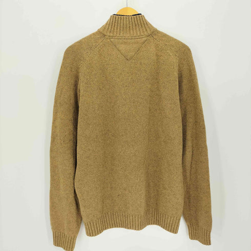 トミーヒルフィガー TOMMY HILFIGER 袖刺繍 ロゴ ジップアップ ドライバーズニット メンズ L/G