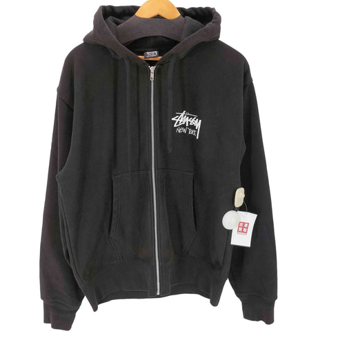 ステューシー Stussy 24AW BEACH ROOTS ZIP HOODIE BLACK メンズ M