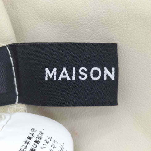 メゾンスペシャル MAISON SPECIAL フェイクレザー 付け襟 2WAY ノーカラーシャツ レディース FREE