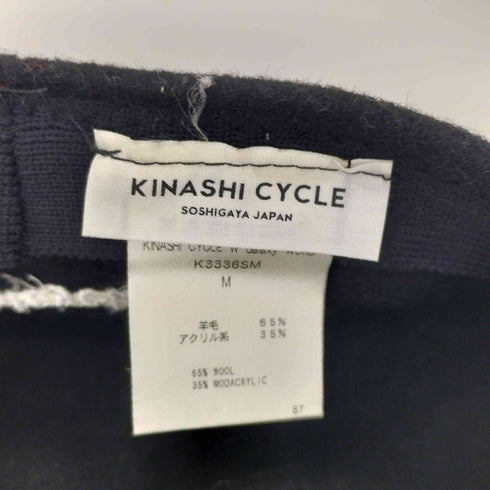 キナシサイクル 木梨サイクル KINASHI CYCLE ロゴ刺繍 ウールブレンド ハンチング帽 メンズ M