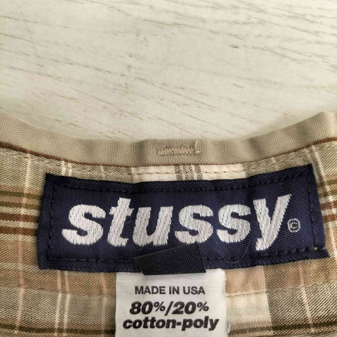 ステューシー Stussy 90s USA製 OLD 紺タグ コットンポリ チノショーツ メンズ 30