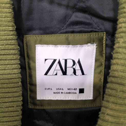 ザラ ZARA 中綿 テクニカル ボンバージャケット メンズ import:L