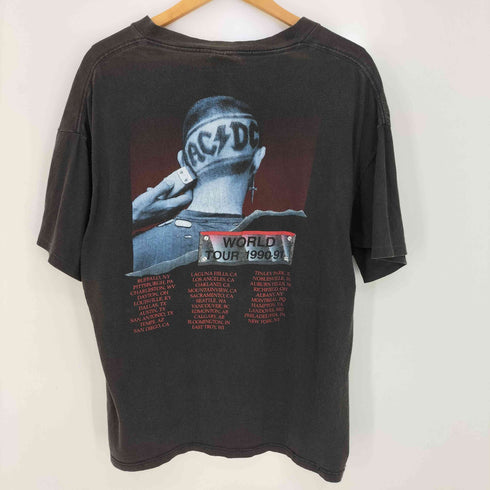 BROCKUMボディ 白タグ 90s USA製 袖シングル THE RAZORS EDGE WORLD TOUR 1990-91 バンドTシャツ メンズ import:XL