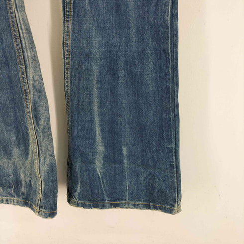 グラッドニュース GLAD NEWS 00S 平成 Y2K クラッシュ加工 フレアデニム メンズ JPN:4