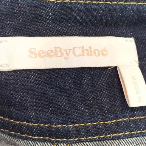 シーバイクロエ SEE BY CHLOE マルチポケットデニムスカート レディース 34