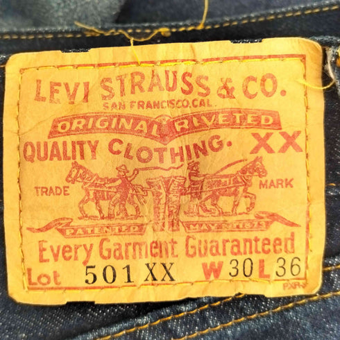 リーバイス Levis 1998年10月製 USA製 ボタン裏555 バレンシア工場 復刻 501XX ボタンフライデニム 濃紺 メンズ W30 L36