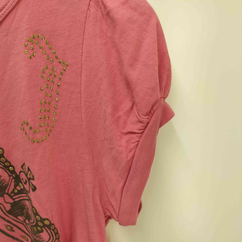 ジューシークチュール JUICY COUTURE Y2K ラインストーン クルーネックカットソー レディース import:S