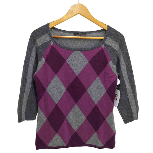 マックスマーラ MAX MARA カシミヤアーガイルニット レディース import:L