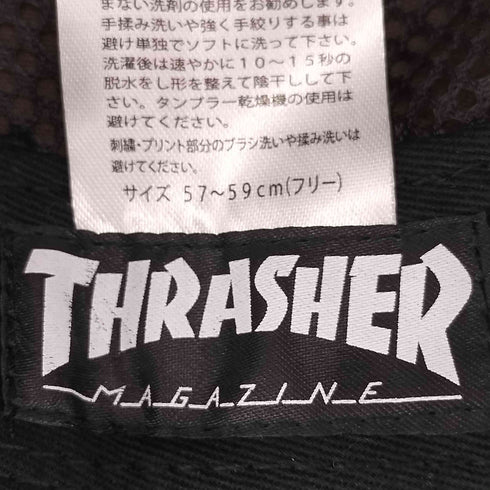 スラッシャー THRASHER 刺繍6パネルキャップ メンズ FREE