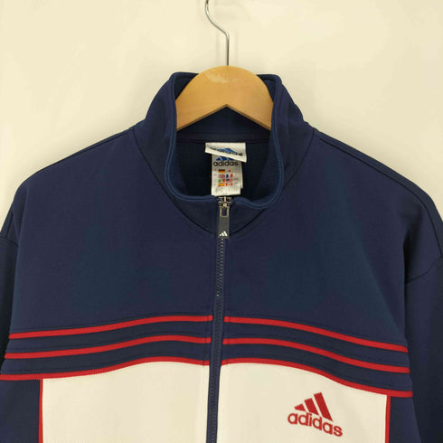 アディダス adidas 90~00S パフォーマンスロゴ 刺繍 裾ドローコード 切替 ジャージ トラックジャケット メンズ JPN:L