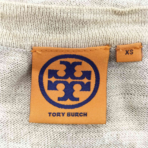 トリーバーチ TORY BURCH リネン レーヨン Vネック カーディガン レディース import:XS